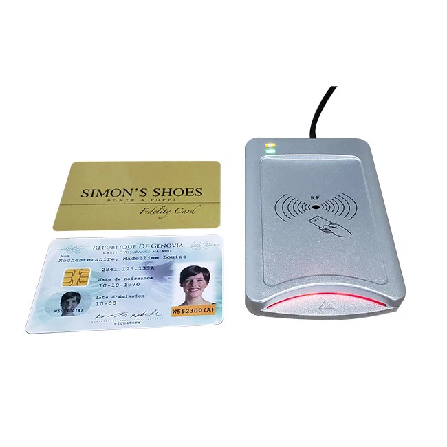 RFID Desktop Smart Hybrid Card Reader Writer NFC Skimmer All In One Contactless
